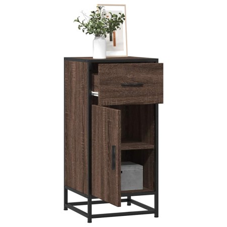 Aparador madera ingeniería y metal marrón roble 35,5x35x76 cm de , Aparadores - Ref: Foro24-848963, Precio: 63,73 €, Descuent...