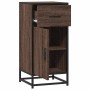 Aparador madera ingeniería y metal marrón roble 35,5x35x76 cm de , Aparadores - Ref: Foro24-848963, Precio: 63,73 €, Descuent...