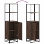 Aparador alto madera ingeniería marrón roble 35,5x35x139cm de , Aparadores - Ref: Foro24-849048, Precio: 79,01 €, Descuento: %
