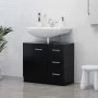 Armario para lavabo madera contrachapada negro 63x30x54 cm de vidaXL, Muebles de baño - Ref: Foro24-804185, Precio: 68,93 €, ...