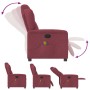 Sillón de masaje reclinable de tela color vino tinto de , Sillones - Ref: Foro24-4015589, Precio: 201,09 €, Descuento: %