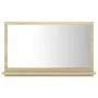 Espejo de baño madera contrachapada color roble 60x10,5x37 cm de vidaXL, Tocadores de baño - Ref: Foro24-804565, Precio: 35,5...