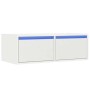 Mueble de TV con luces LED blanco 75x35,5x25 cm de , Muebles TV - Ref: Foro24-860229, Precio: 67,72 €, Descuento: %