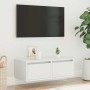 Mueble de TV con luces LED blanco 75x35,5x25 cm de , Muebles TV - Ref: Foro24-860229, Precio: 67,72 €, Descuento: %