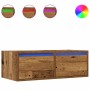 Mueble de TV con luces LED envejecida 75x35,5x25 cm de , Muebles TV - Ref: Foro24-860236, Precio: 69,53 €, Descuento: %
