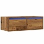 Mueble de TV con luces LED envejecida 75x35,5x25 cm de , Muebles TV - Ref: Foro24-860236, Precio: 69,53 €, Descuento: %