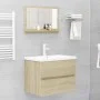 Espejo de baño madera contrachapada color roble 60x10,5x37 cm de vidaXL, Tocadores de baño - Ref: Foro24-804565, Precio: 35,5...