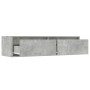 Mueble de TV con luces LED gris hormigón 100X35,5x25 cm de , Muebles TV - Ref: Foro24-860241, Precio: 80,02 €, Descuento: %