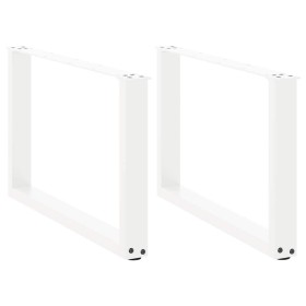 Patas de mesa de centro forma U 2uds acero blanco 60x(42-43) cm de , Patas para mesas - Ref: Foro24-4013161, Precio: 59,82 €,...