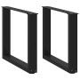 Patas de mesa de centro forma U 2uds acero negro 50x(42-43) cm de , Patas para mesas - Ref: Foro24-4013156, Precio: 71,69 €, ...
