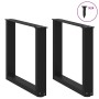 Patas de mesa de centro forma U 2uds acero negro 50x(42-43) cm de , Patas para mesas - Ref: Foro24-4013156, Precio: 71,69 €, ...