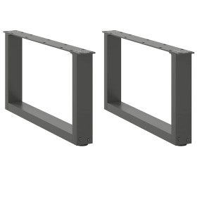Patas de mesa centro forma U 2uds acero antracita 60x(30-31) cm de , Patas para mesas - Ref: Foro24-4013142, Precio: 59,24 €,...