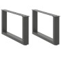 Patas de mesa centro forma U 2uds acero antracita 60x(30-31) cm de , Patas para mesas - Ref: Foro24-4013142, Precio: 59,24 €,...