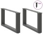 Patas de mesa centro forma U 2uds acero antracita 60x(30-31) cm de , Patas para mesas - Ref: Foro24-4013142, Precio: 59,24 €,...