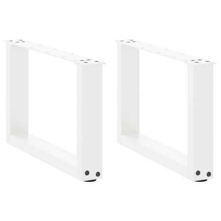 Patas de mesa de centro forma U 2uds acero blanco 50x(30-31) cm de , Patas para mesas - Ref: Foro24-4013137, Precio: 52,70 €,...