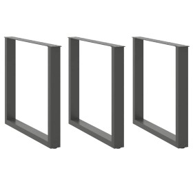 Patas mesa centro forma U 3 uds antracita 90x(72-73) cm acero de , Patas para mesas - Ref: Foro24-4013210, Precio: 134,33 €, ...