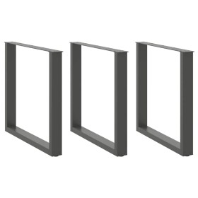 Patas mesa centro forma U 3 uds antracita 80x(72-73) cm acero de , Patas para mesas - Ref: Foro24-4013206, Precio: 127,09 €, ...