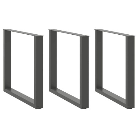 Patas mesa centro forma U 3 uds antracita 80x(72-73) cm acero de , Patas para mesas - Ref: Foro24-4013206, Precio: 127,09 €, ...