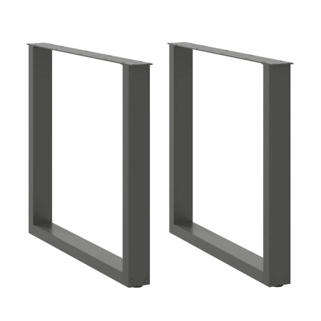 Patas para mesa comedor forma U 2uds antracita 90x(72-73) cm de , Patas para mesas - Ref: Foro24-4013194, Precio: 96,95 €, De...
