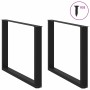 Patas para mesa comedor forma U 2uds acero negro 100x(72-73)cm de , Patas para mesas - Ref: Foro24-4013196, Precio: 102,33 €,...