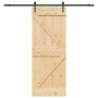 Puerta corredera con herrajes madera maciza de pino 80x210 cm de , Puertas - Ref: Foro24-3332649, Precio: 239,20 €, Descuento: %