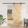 Puerta corredera con herrajes madera maciza de pino 80x210 cm de , Puertas - Ref: Foro24-3332649, Precio: 239,20 €, Descuento: %