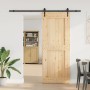 Puerta corredera con herrajes madera maciza de pino 90x210 cm de , Puertas - Ref: Foro24-3332745, Precio: 223,09 €, Descuento: %