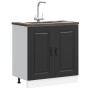 Mueble bajo para fregadero Kalmar negro 80x46x81,5 cm de , Armarios de cocina - Ref: Foro24-853448, Precio: 85,83 €, Descuent...