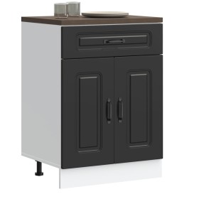 Mueble bajo de cocina Kalmar madera de ingeniería negra de , Armarios de cocina - Ref: Foro24-853488, Precio: 90,44 €, Descue...