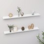 Estantes de pared 2 unidades blanco 100x9x3 cm en Estanterías | Comprar online en Foru.es
