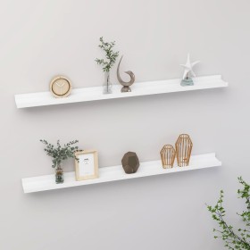 Estantes de pared 2 unidades blanco 100x9x3 cm en Estanterías | Comprar online en Foru.es