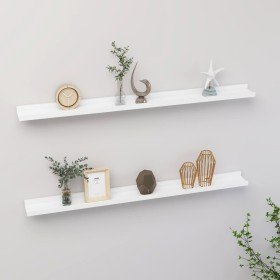 Estantes de pared 2 unidades blanco 100x9x3 cm en Estanterías | Comprar online en Foru.es