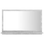 Espejo de baño madera contrachapada gris hormigón 60x10,5x37 cm de vidaXL, Tocadores de baño - Ref: Foro24-804566, Precio: 32...