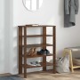 Zapatero madera contrachapada roble marrón 61x32x87,5 cm de , Zapateros y organizadores de calzado - Ref: Foro24-859857, Prec...
