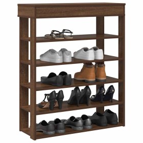 Mueble zapatero madera de ingeniería marrón roble 80x30x98 cm de , Zapateros y organizadores de calzado - Ref: Foro24-859938,...
