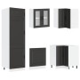 Mueble de cocina Porto negra 14 piezas madera contrachapada de , Armarios de cocina - Ref: Foro24-3314992, Precio: 1,00 €, De...