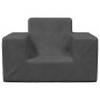 Sofá para niños felpa suave gris antracita de , Mobiliario para bebés y niños pequeños - Ref: Foro24-4104774, Precio: 31,68 €...
