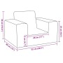 Sofá para niños felpa suave gris antracita de , Mobiliario para bebés y niños pequeños - Ref: Foro24-4104774, Precio: 31,68 €...