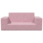 Sofá para niños de 2 plazas de felpa suave rosa de , Mobiliario para bebés y niños pequeños - Ref: Foro24-4104783, Precio: 45...