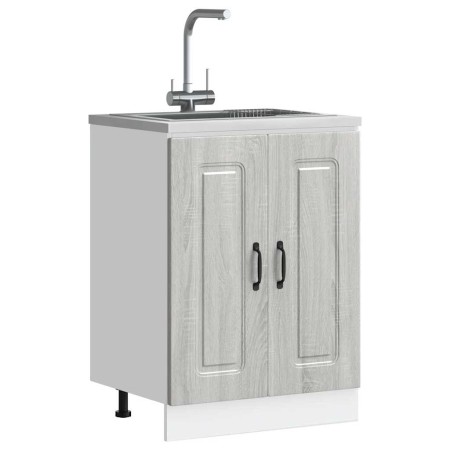 Mueble bajo para fregadero Kalmar gris sonoma 60x46x81,5 cm de , Armarios de cocina - Ref: Foro24-853443, Precio: 80,34 €, De...