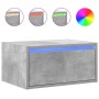 Mesita de noche de pared con luces LED gris hormigón de , Muebles TV - Ref: Foro24-860217, Precio: 54,39 €, Descuento: %