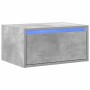 Mesita de noche de pared con luces LED gris hormigón de , Muebles TV - Ref: Foro24-860217, Precio: 54,39 €, Descuento: %