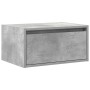Mesita de noche de pared con luces LED gris hormigón de , Muebles TV - Ref: Foro24-860217, Precio: 54,39 €, Descuento: %