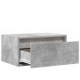 Mesita de noche de pared con luces LED gris hormigón de , Muebles TV - Ref: Foro24-860217, Precio: 54,39 €, Descuento: %