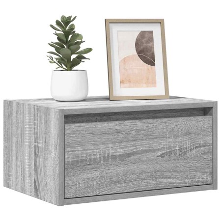 Mesitas de noche de pared con luces LED 2 unidades gris Sonoma de , Muebles TV - Ref: Foro24-860222, Precio: 94,57 €, Descuen...
