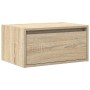 Mesita de noche de pared con luces LED roble Sonoma de , Muebles TV - Ref: Foro24-860215, Precio: 55,38 €, Descuento: %