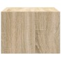 Mesita de noche de pared con luces LED roble Sonoma de , Muebles TV - Ref: Foro24-860215, Precio: 55,38 €, Descuento: %