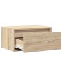 Mesita de noche de pared con luces LED roble Sonoma de , Muebles TV - Ref: Foro24-860215, Precio: 55,38 €, Descuento: %