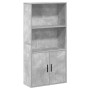 Estantería de madera de ingeniería gris hormigón 60x24x120 cm de , Librerías y estanterías - Ref: Foro24-860421, Precio: 69,4...