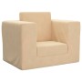 Sofá cama infantil felpa suave color crema de , Mobiliario para bebés y niños pequeños - Ref: Foro24-4104805, Precio: 36,84 €...
